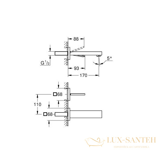 смеситель grohe eurocube joy 19997000 для раковины, хром