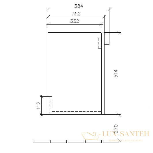 тумба под раковину villeroy & boch avento a88801vj 530х514х352 мм петли справа, nordic oak 