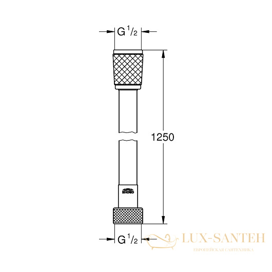 душевой шланг grohe relexaflex 28150002 1250 мм, хром