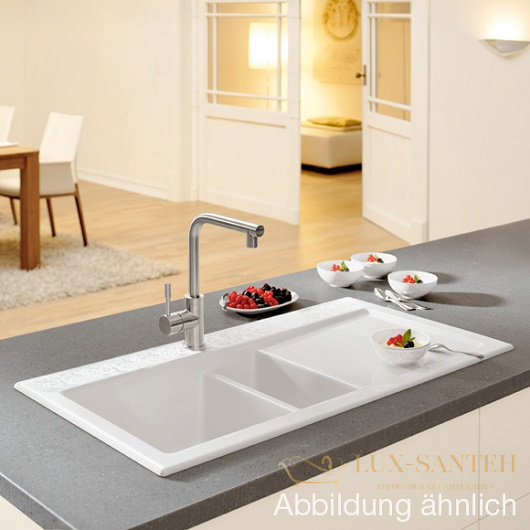 кухонная мойка villeroy & boch subway 60 677001rw ceramicplus 1000×510 мм, белый матовый