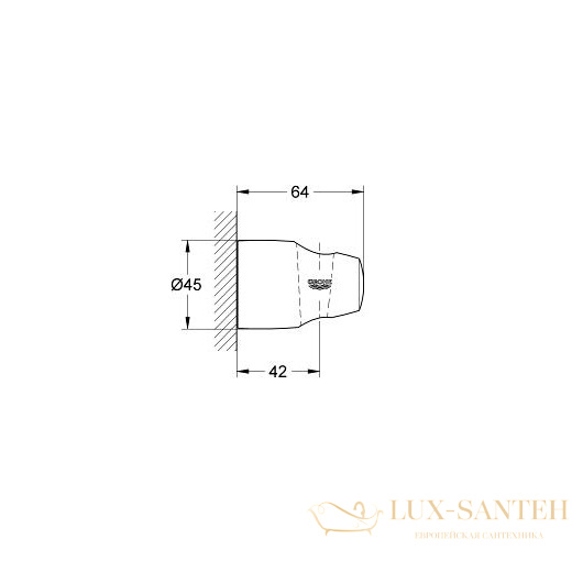 душевой держатель grohe movario 28403000, хром