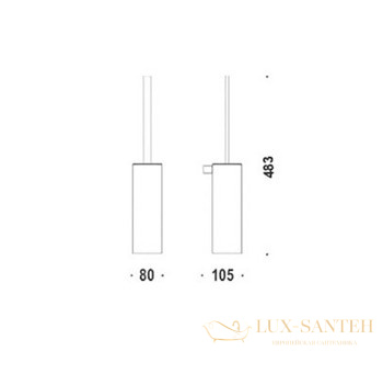 ерш colombo design domino b3407 настенный, хром