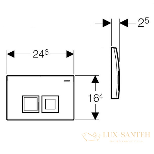 смывнaя клавиша geberit delta50 115.135.46.1, хром матовый
