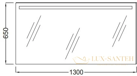 зеркало jacob delafon parallel 130x65 eb1419-nf