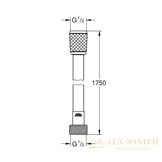 душевой шланг grohe relexaflex 28154002 1750 мм, хром