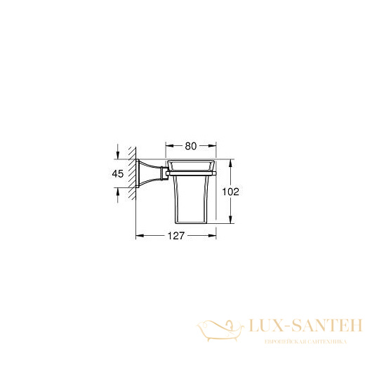 стакан grohe grandera 40626ig0, хром/золото