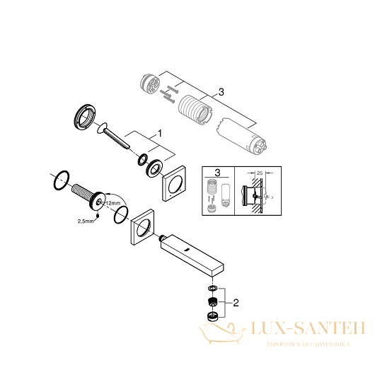 смеситель grohe eurocube joy 19997000 для раковины, хром