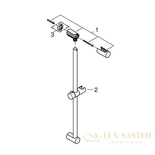 душевая штанга grohe tempesta cosmopolitan 27521000, хром