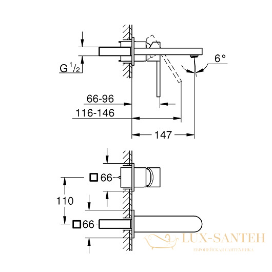 смеситель grohe plus 29303003 для раковины, хром