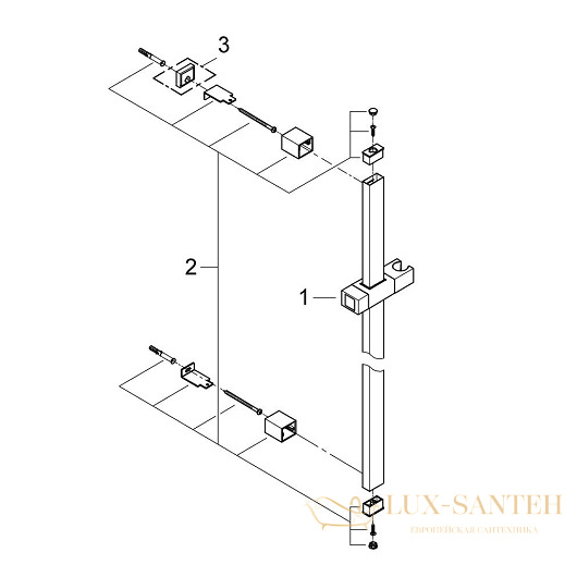 душевая штанга grohe euphoria cube 27892000, хром