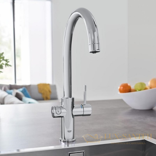 смеситель grohe blue home 31455000 для кухни, хром