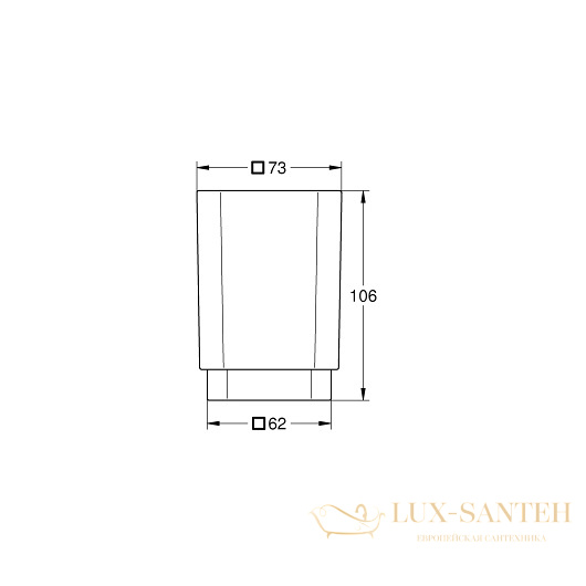 стакан grohe selection cube 40783000, хром