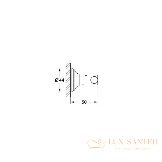 крючок grohe essentials authentic 40656001, хром