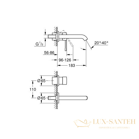 смеситель grohe essence 19408dc1 для раковины, сталь