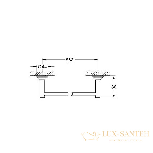 полотенцедержатель grohe essentials authentic 40653001 582 мм, хром