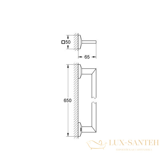 полотенцедержатель grohe allure brilliant 40497000, хром