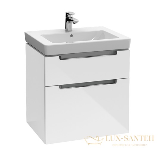 тумба под раковину villeroy & boch subway 2.0 a909 10 dh 587х590х454 мм, glossy white 