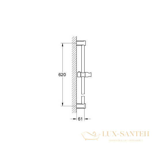 душевая штанга grohe tempesta cosmopolitan 27521000, хром