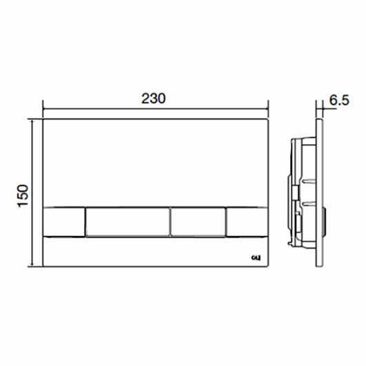 смывная клавиша oli narrow 148303/192903, система olipure, черный soft-touch