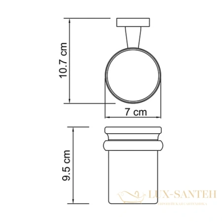 стакан wasserkraft lippe k-6528, хром