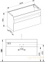 тумба под умывальник keuco stageline, 32882180000, 1200x625x490 мм, к/ф: кашемир (ламинир. матовый)/кашемир глянцевый (стекло)
