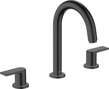 смеситель для раковины hansgrohe vernis shape 71563670, черный матовый