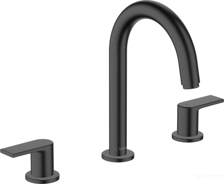 смеситель для раковины hansgrohe vernis shape 71563670, черный матовый