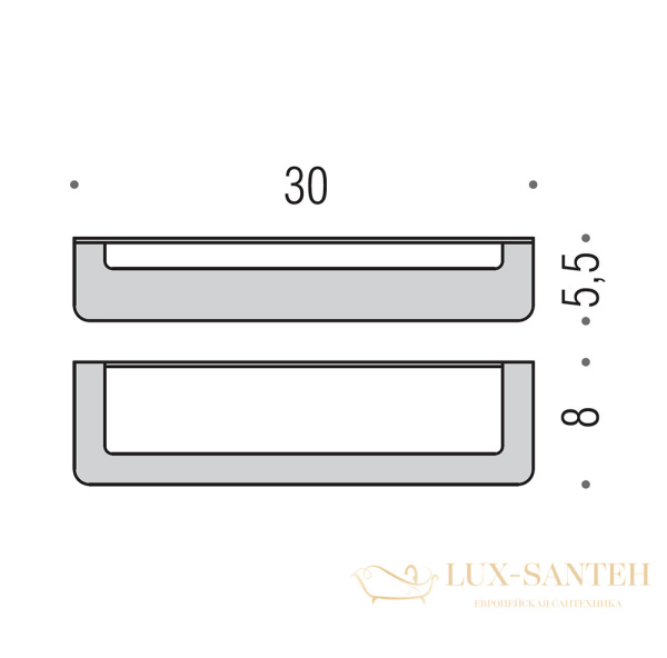 полотенцедержатель colombo design over b7009 30 см, нержавеющая сталь