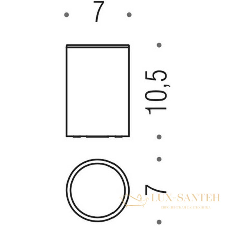 стакан colombo design plus w4941.bm, белый матовый