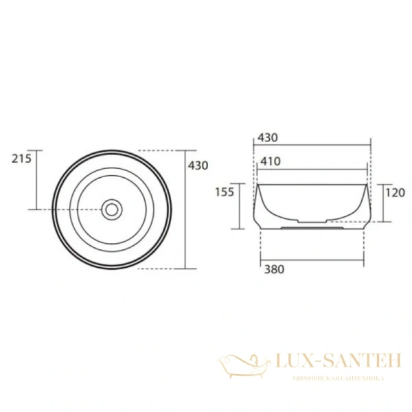 раковина kerasan f10 460401 43х43 см, белый