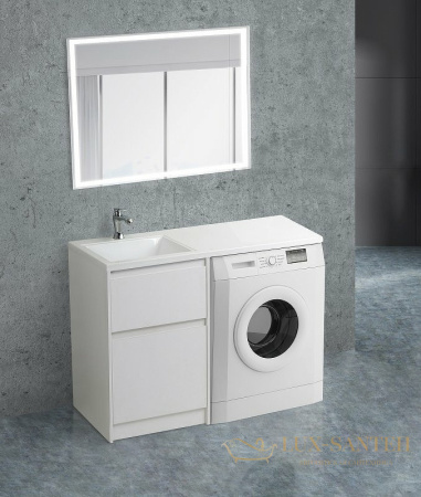 тумба под раковину belbagno kraft kraft-lvd-580/1200-2c-pia-bo 120 см, bianco opaco