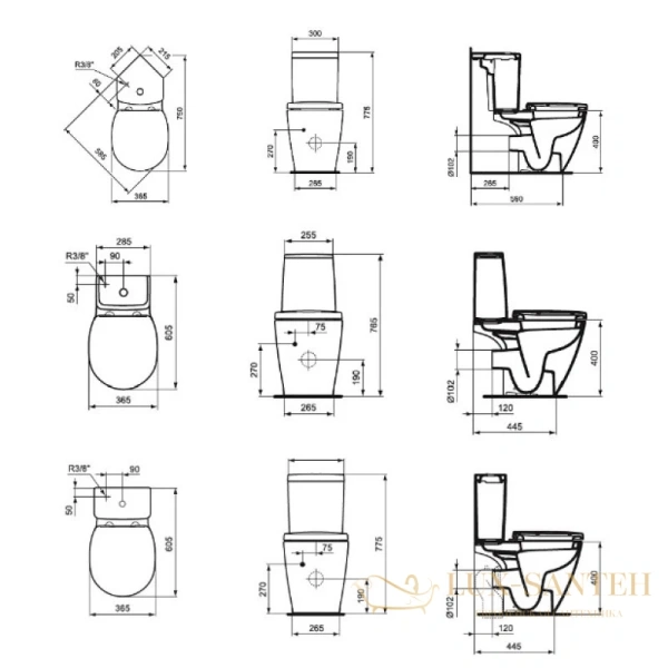 чаша напольного унитаза ideal standard connect space e119501, белый