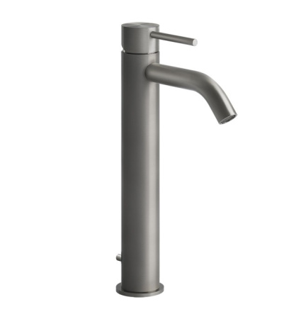 смеситель высокий для раковины gessi 316 flessa 54004.239, нержавеющая сталь шлифованная