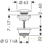 донный клапан hansgrohe push-open 50100340