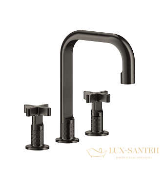 смеситель gessi inciso+ 58114.299 для раковины, black xl