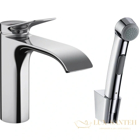 смеситель для раковины hansgrohe vivenis 110 75210000 с гигиеническим душем