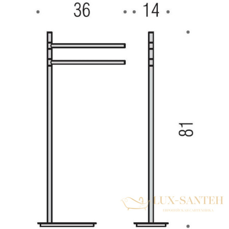 напольная стойка colombo design square b9901, хром