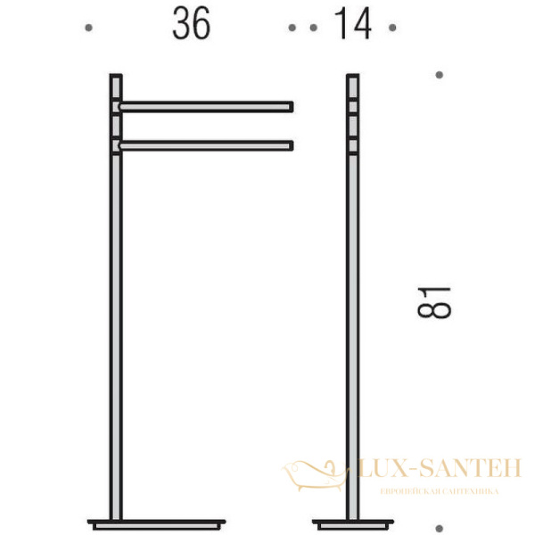 напольная стойка colombo design square b9901.bm, белый матовый