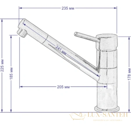 смеситель seaman barcelone ssl-5110-water для кухни, хром