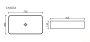 умывальник чаша накладная прямоугольная белый матовый, ceramica nova element 705*380*150мм cn6054mw