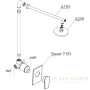 душевой комплект wasserkraft sauer a71183 248 мм, золотой