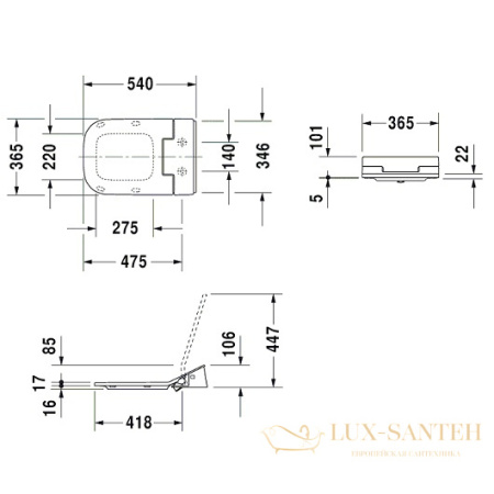 крышка-биде duravit sensowash 611300002304300 slim, белый