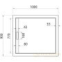 душевой поддон cezares tray as tray-as-ah-100/90-30-w из искусственного камня 100x90, белый