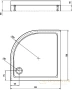 душевой поддон акватек dp-0000003 900x900 (с ножками)
