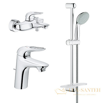 комплект смесителей grohe eurostyle 124416, хром