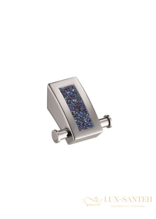 крючок двойной sanibano estrella h9300/09dbb, хром-кристаллы swarovski bermuda blue