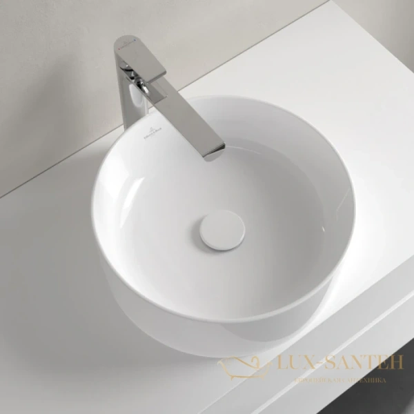 раковина villeroy & boch collaro 4a1840r1 40х40 см, альпийский белый