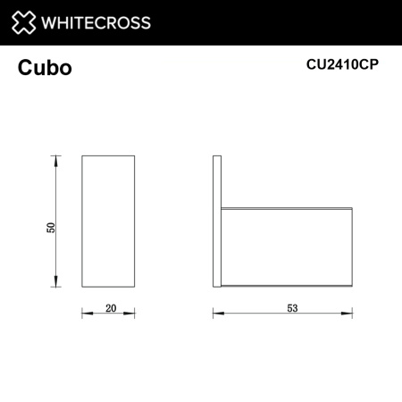 крючок whitecross cubo cu2410cp, медь