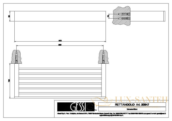 полка gessi rettangolo 20947.031, хром