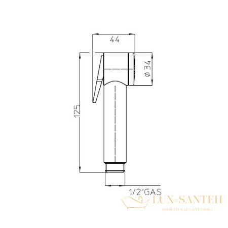 гигиеническая лейка bossini paloma brass b00470.030, хром